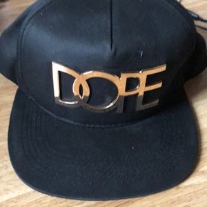 Black/Gold DOPE snapback